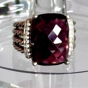 David Yurman Purple and Silver Ring